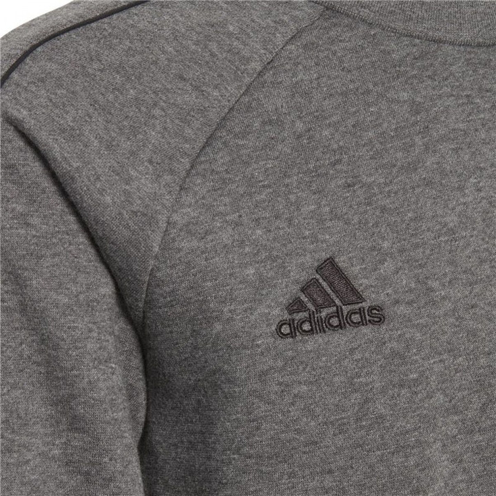 Felpa senza Cappuccio Bambino Adidas Core 18 Grigio Grigio chiaro