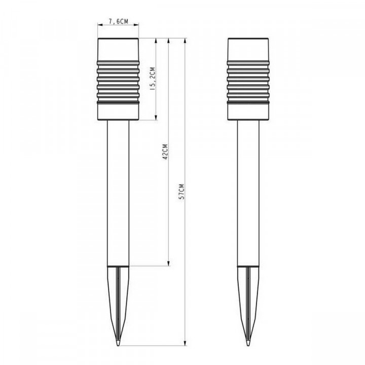 Leuchtfeuer Galix Grau Metall
