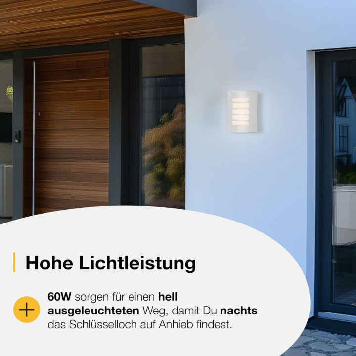 Wandleuchte Brilliant Weiß Metall Kunststoff 15 W 60 W E27