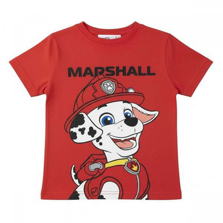 T-Shirt met Korte Mouwen voor kinderen The Paw Patrol Rood
