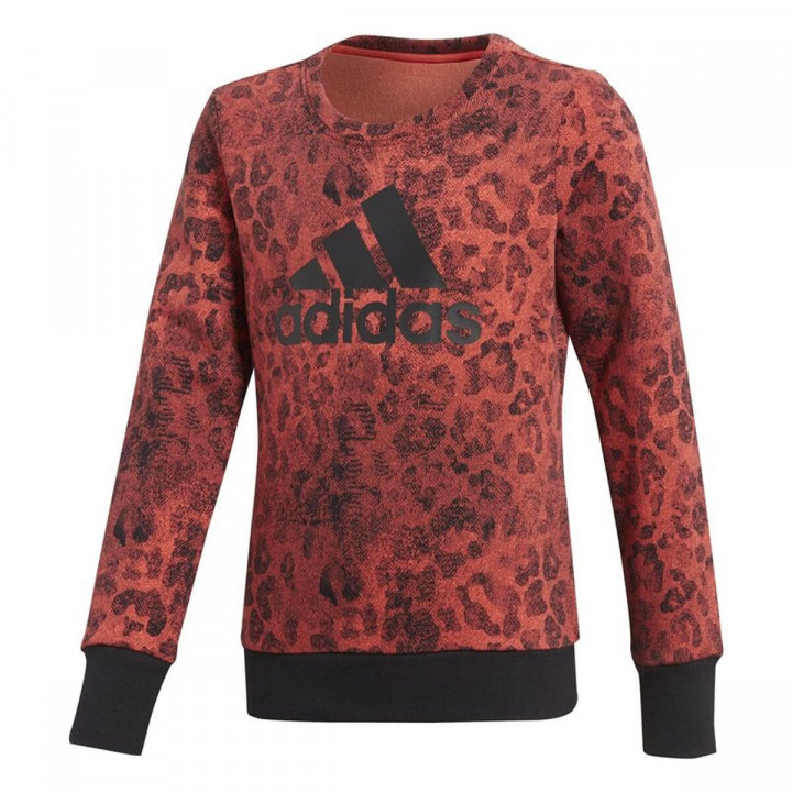 Sweat-shirt sans capuche fille Adidas YG Crew Sweat Saumon