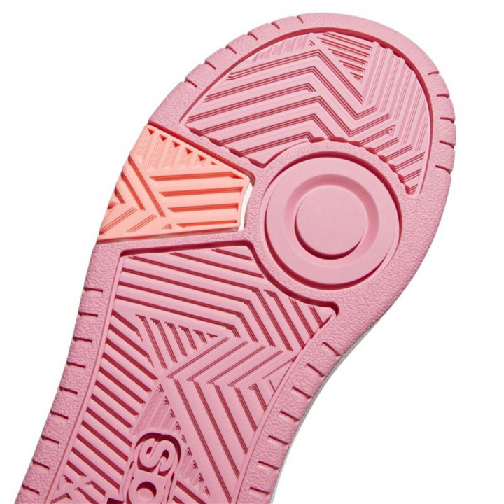 Chaussures de Sport pour Enfants Adidas Hoops Blanc