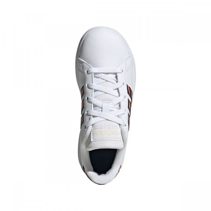 Zapatillas Deportivas Infantiles Adidas Grand Court Print Blanco