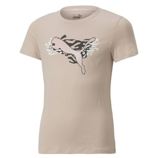 Camiseta de Manga Corta Infantil Puma Alpha Rosa