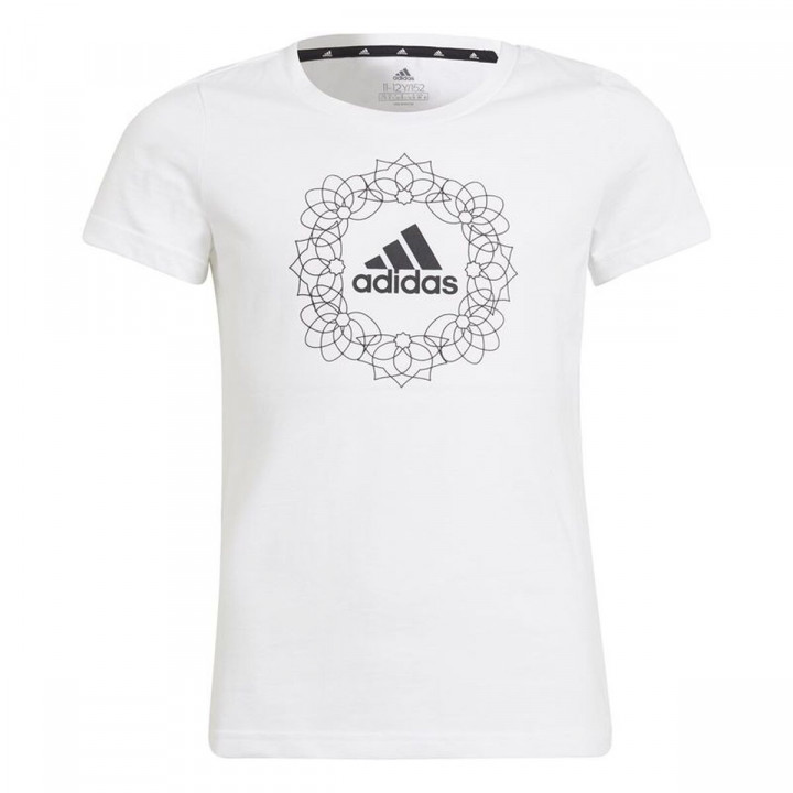 Camiseta de Manga Corta Infantil Adidas Graphic Blanco