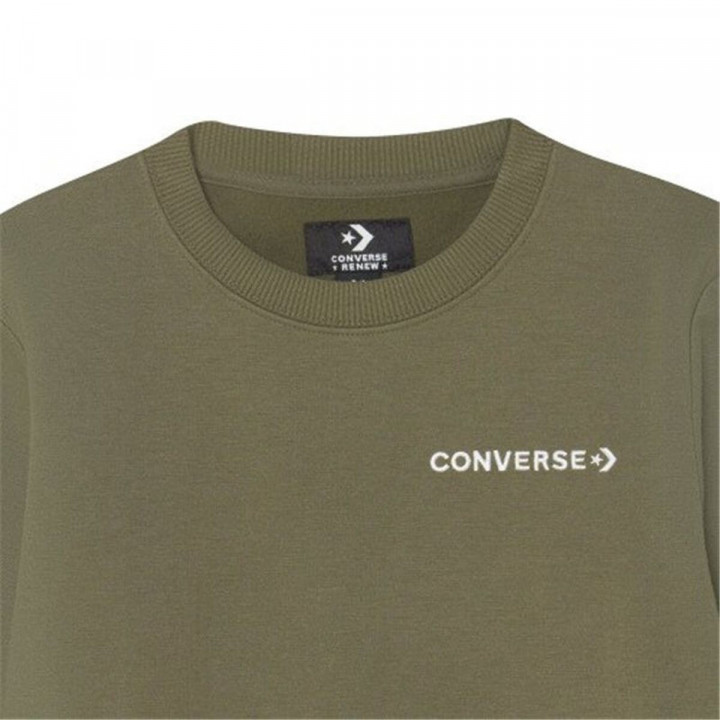 Sudadera sin Capucha Niño Converse Wordamark Verde oscuro