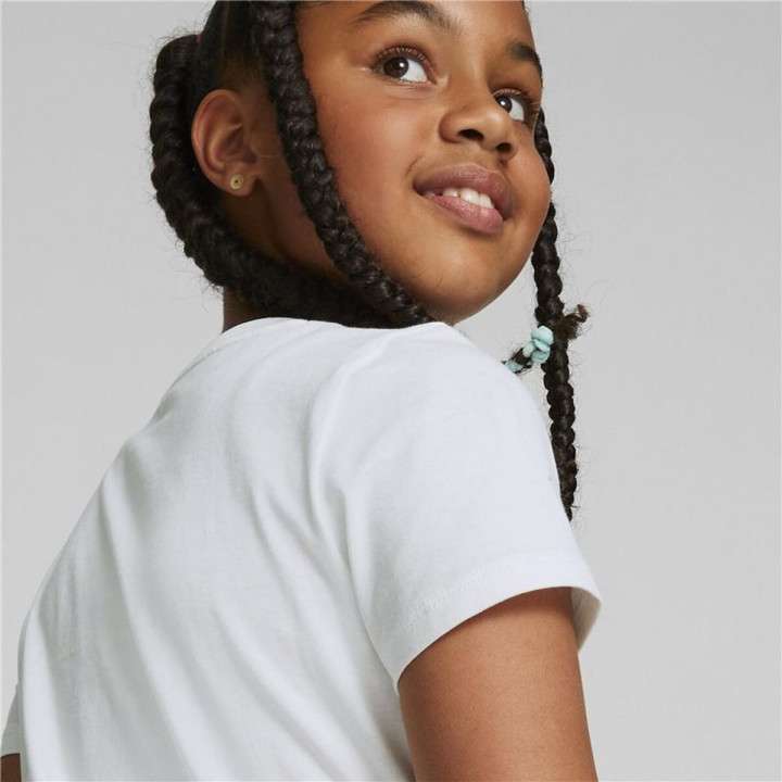 Camiseta de Manga Corta Infantil Puma Alpha Blanco