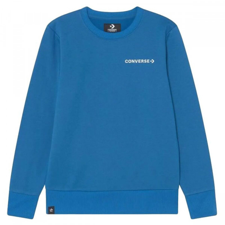 Sweat sans capuche enfant Converse WordMark Crew Bleu
