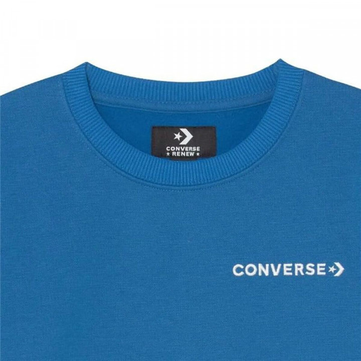 Sweat sans capuche enfant Converse WordMark Crew Bleu