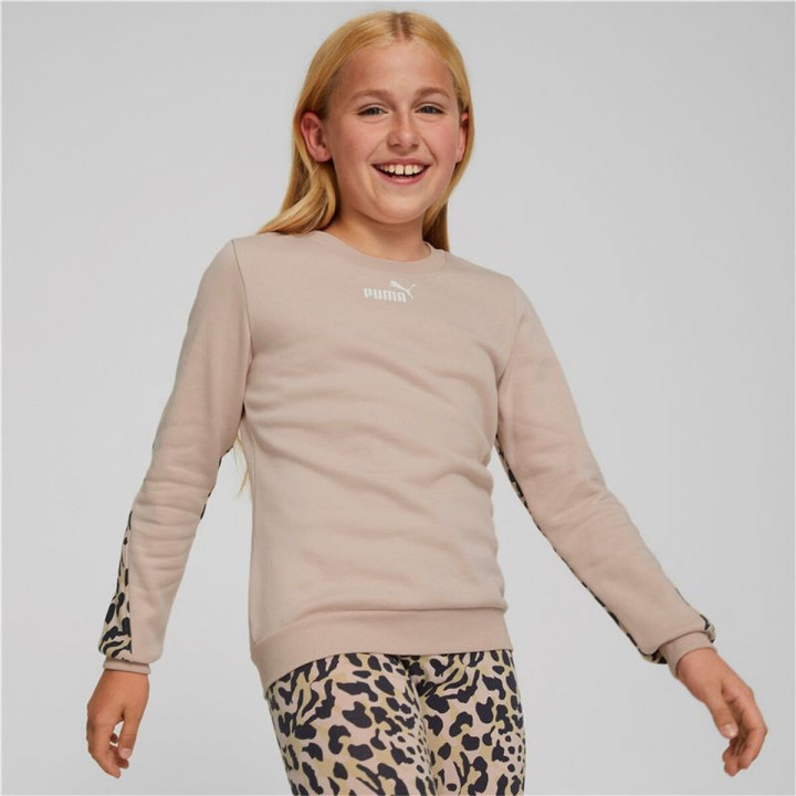 Sweatshirt zonder Capuchon voor Meisjes Puma Alpha Crew Neck Roze
