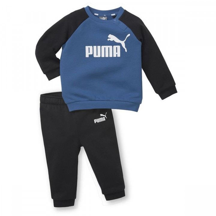 Completo Sportivo per Neonati Puma Minicats Essentials Raglan Nero