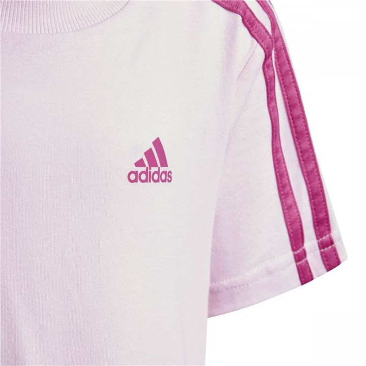 Conjunto Deportivo para Niños Adidas Lk 3S Co T Set Rosa