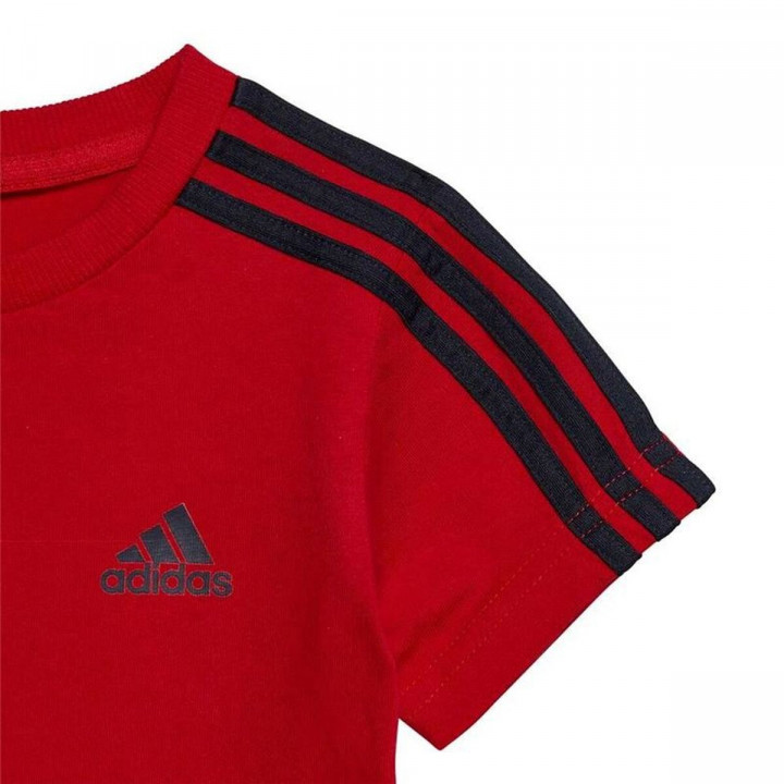 Set di Indumenti Adidas 3Stripes Sport Set Rosso