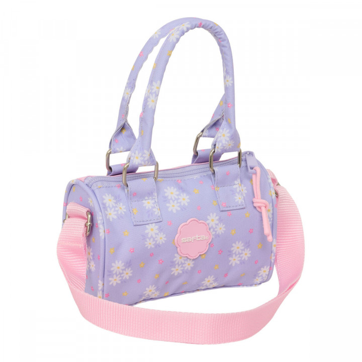 Bolso Bandolera Safta Bouquet Rosa Lila