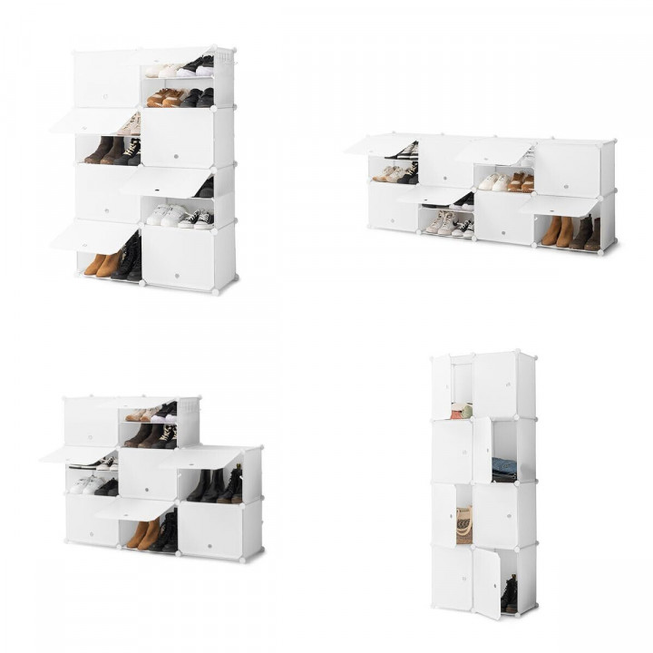 Rangement Modulaire Portable pour Chaussures InnovaGoods Blanc (Reconditionné A)