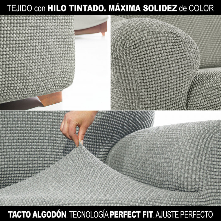 Funda para chaise longue de brazo largo izquierdo Sofaskins NIAGARA Gris (Reacondicionado B)