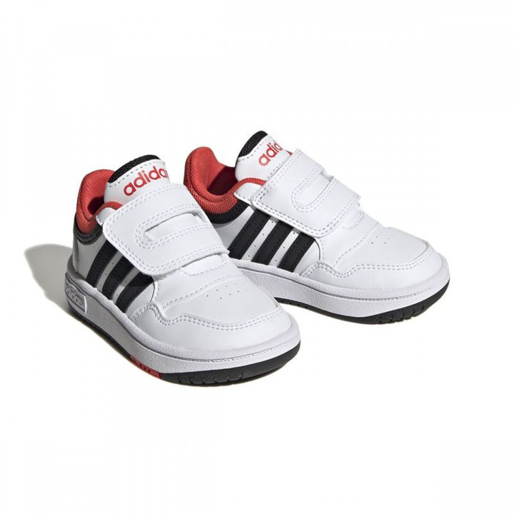 Chaussures de Sport pour Enfants Adidas Hoops 3.0 CF Blanc