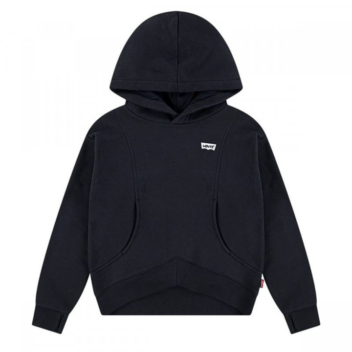 Sudadera con Capucha Niña Levi's Lvg Batwing Patch Hoodie Negro
