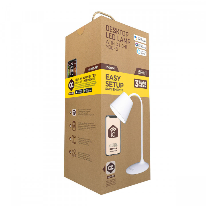Bureaulamp Muvit MIOLAMP004 Wit 6 W Wi-Fi (1 Stuks)