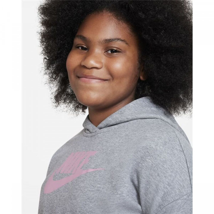 Sweatshirt mit Kapuze für Mädchen Nike Sportswear Club Grau