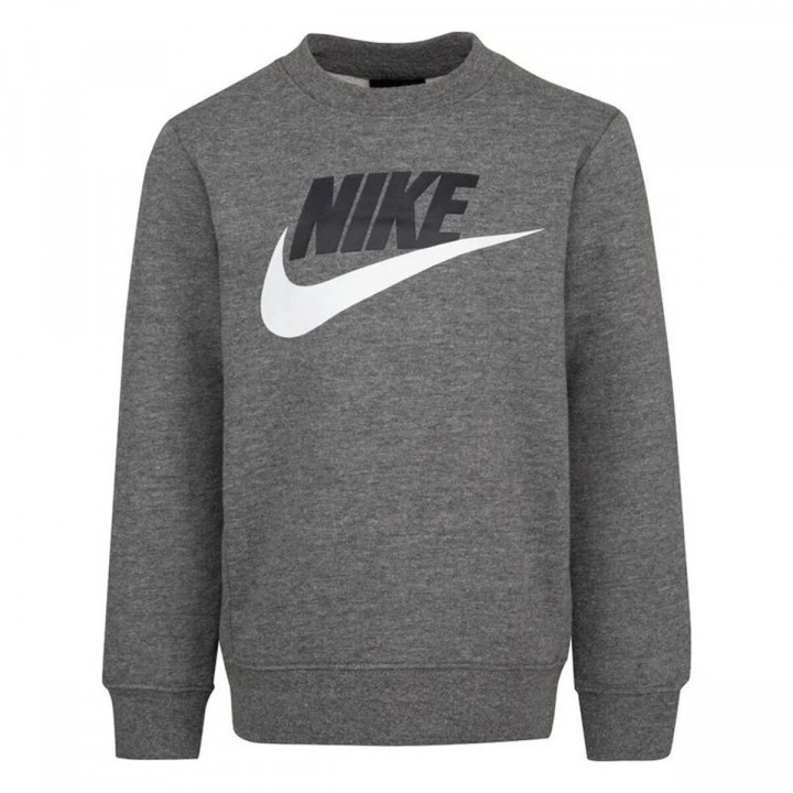Felpa senza Cappuccio Bambino Nike Club Hbr Grigio