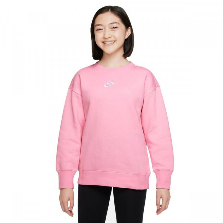 Felpa senza Cappuccio da Bambina Nike Sportswear Club Fleece Rosa