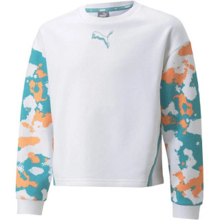 Sweatshirt ohne Kapuze für Mädchen Puma Alpha Crew Weiß