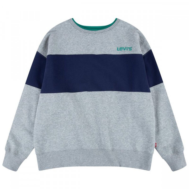 Sweat sans capuche enfant Levi's Colorblock Crewneck Gris clair