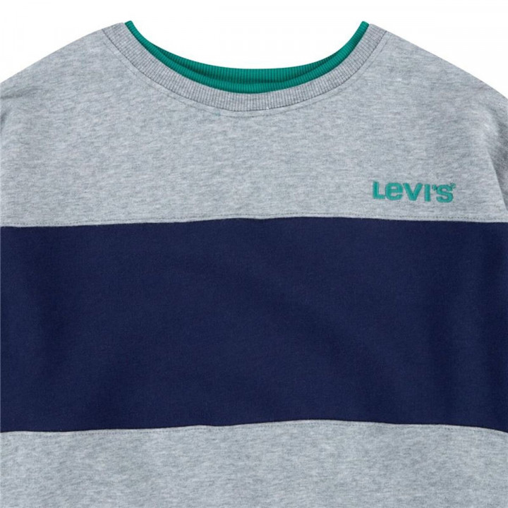 Children’s Sweatshirt without Hood Levi's Colorblock Crewneck Light grey