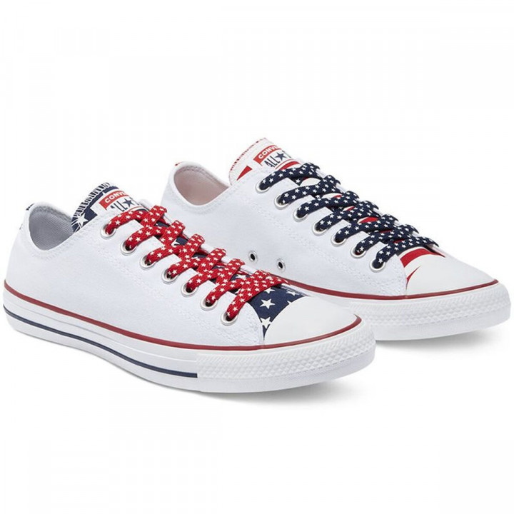 Zapatillas Deportivas Infantiles Converse Stars Stripes Chuck Taylor Blanco