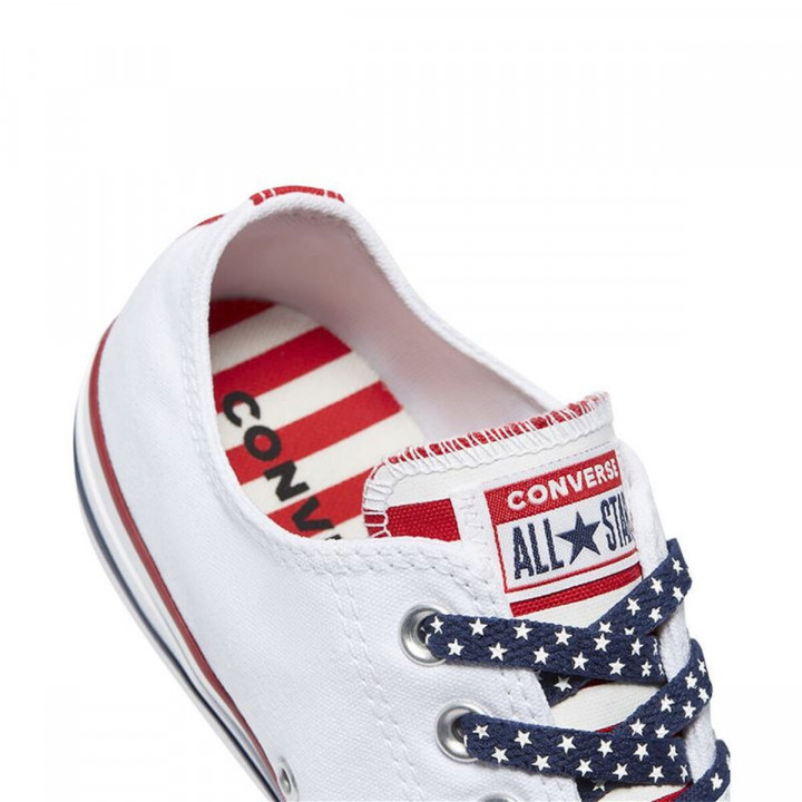 Chaussures de Sport pour Enfants Converse Stars Stripes Chuck Taylor Blanc