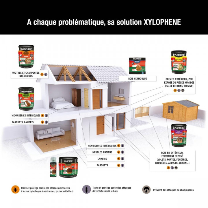 Vernice di Fondo Xylophene Bianco Trasparente 5 L