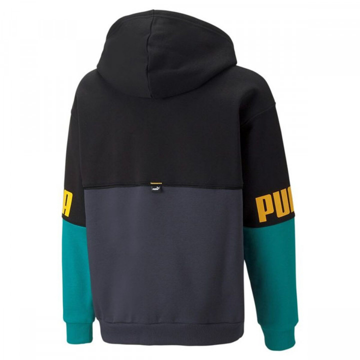 Sudadera con Capucha Niño Puma Puma Power Colorblock Negro