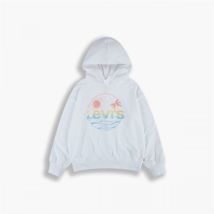 Felpa con Cappuccio da Bambina Levi's Sportswear Levi's Oversized Bianco