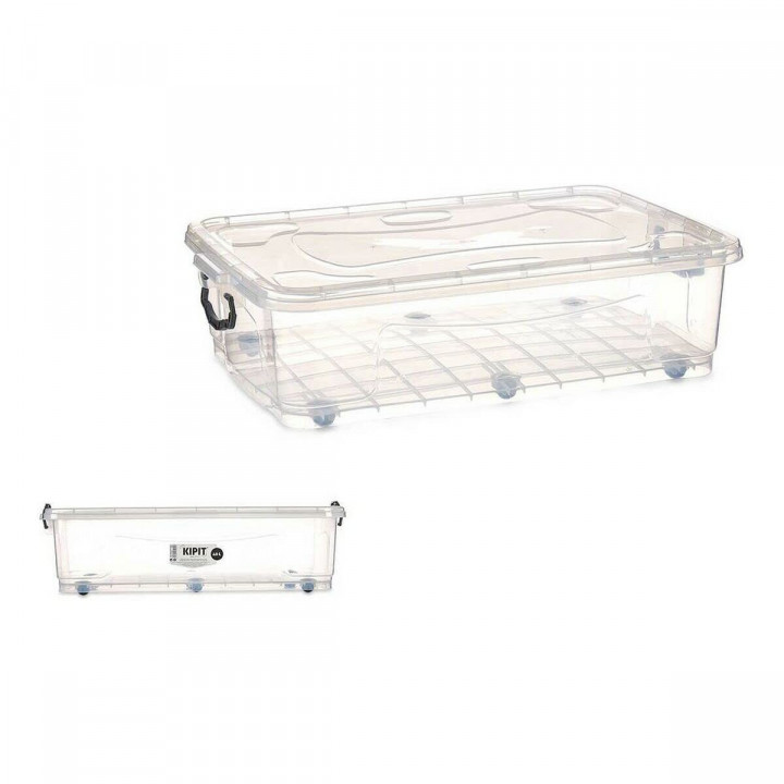 Caja de Almacenaje Kipit Plástico 40 L Con ruedas (Reacondicionado D)
