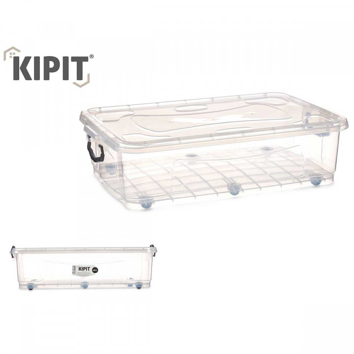 Caja de Almacenaje Kipit Plástico 40 L Con ruedas (Reacondicionado D)