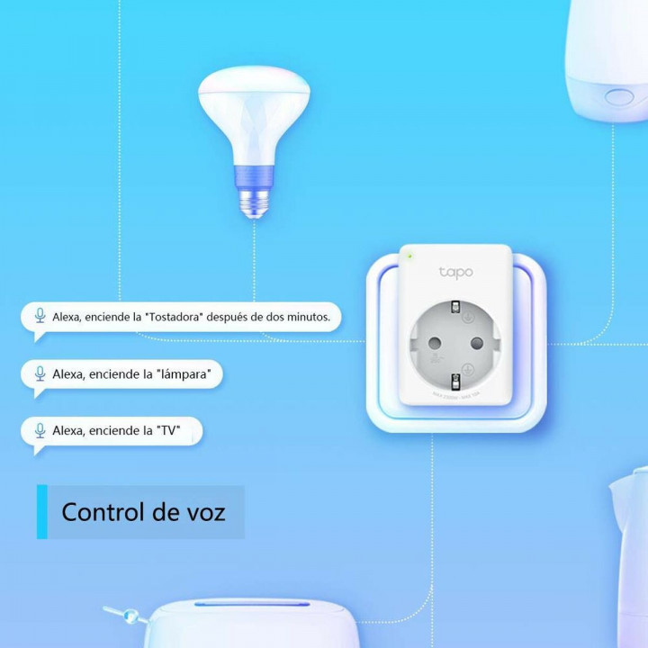 Enchufe Inteligente TP-Link P100 Wi-Fi 220 V 220-240 V 13 A 10 A Blanco (2 Unidades)