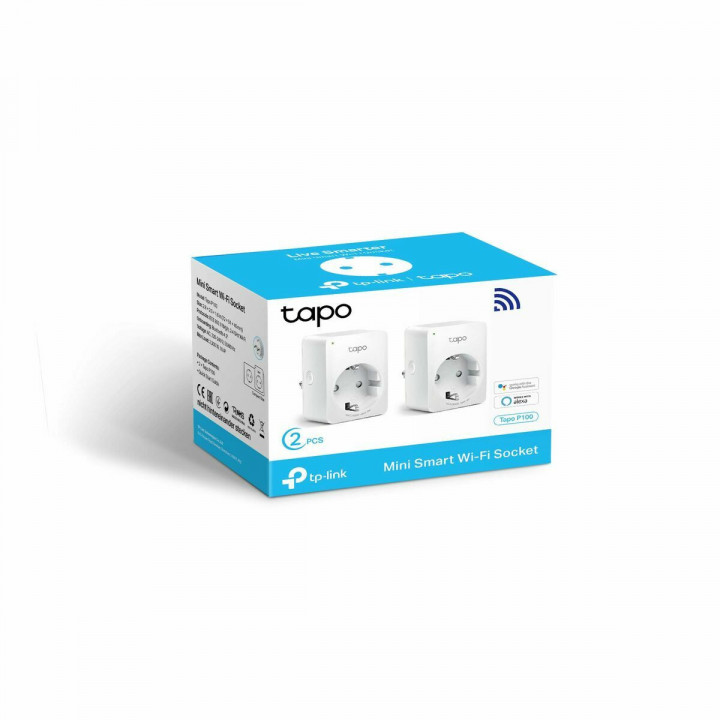 Slim Stopcontact TP-Link P100 Wi-Fi 220 V 220-240 V 13 A 10 A Wit (2 Stuks)