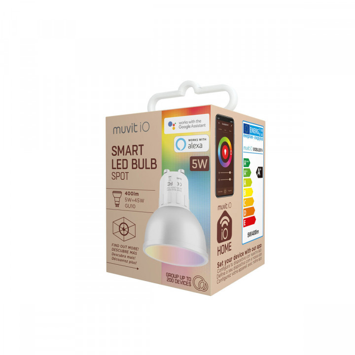Smart Gloeilamp Muvit iO 5 W GU10 2700 K 6500 K Wi-Fi LED 400 lm Wit