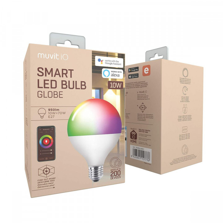 Smart Glühbirne Muvit iO 10 W E27 2700 K 6500 K 950 Lm Wi-Fi LED
