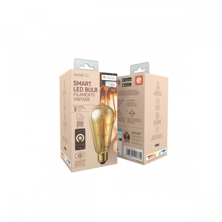 Smart Gloeilamp Muvit iO 5 W E27 1800 K 2700 K 480 Lm Wi-Fi