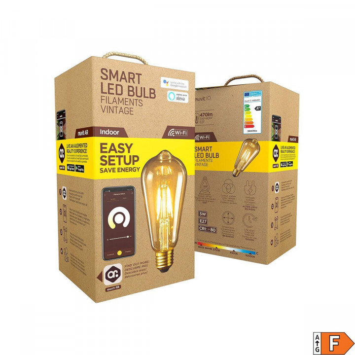 Smart Gloeilamp Muvit iO 5 W E27 1800 K 2700 K 480 Lm Wi-Fi