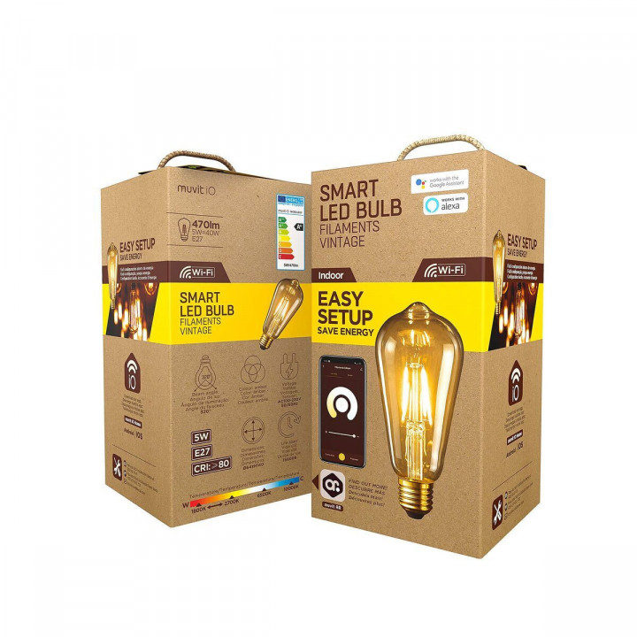 Ampoule à Puce Muvit iO 5 W E27 1800 K 2700 K 480 Lm Wi-Fi