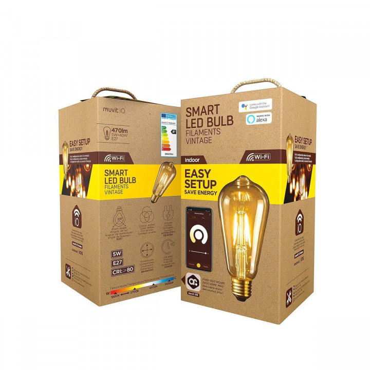 Smart Gloeilamp Muvit iO 5 W E27 1800 K 2700 K 480 Lm Wi-Fi
