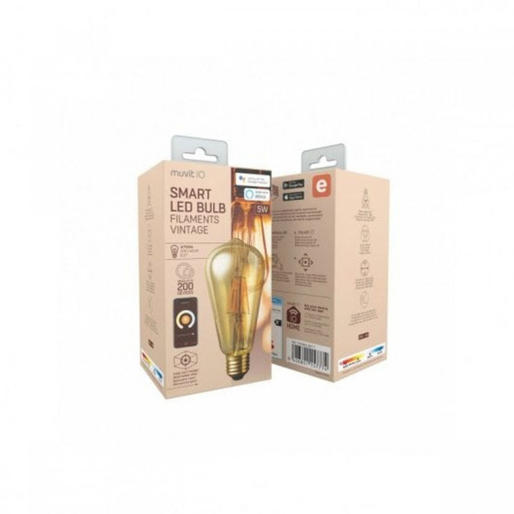 Lampadina Intelligente Muvit iO 5 W E27 1800 K 2700 K 480 Lm Wi-Fi