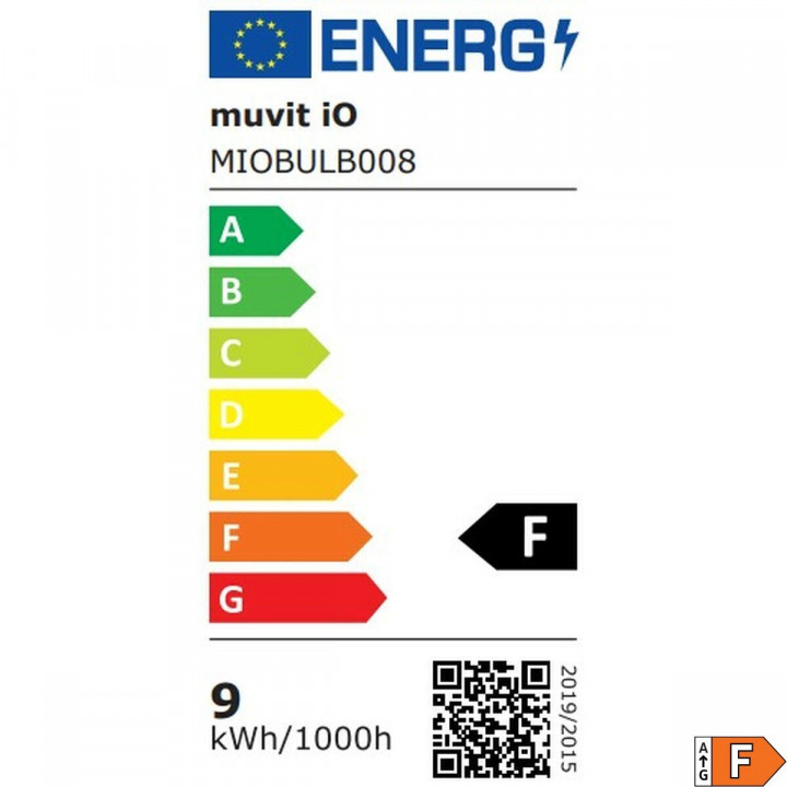 muvit iO bombilla inteligente A60 E27/9W/806lm RGB+Blancos  D60*H110