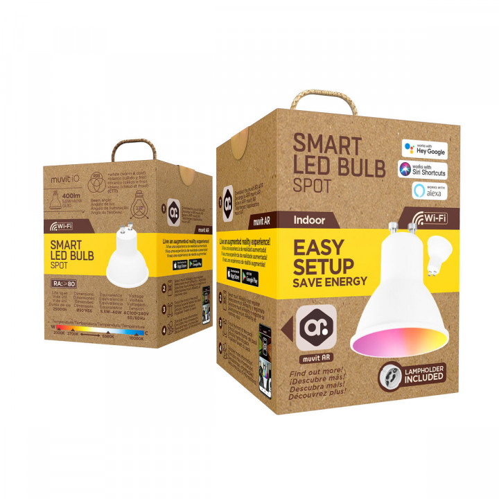 Ampoule à Puce muvit iO iO Wi-Fi GU10 LED 2700 K 6500 K 400 lm