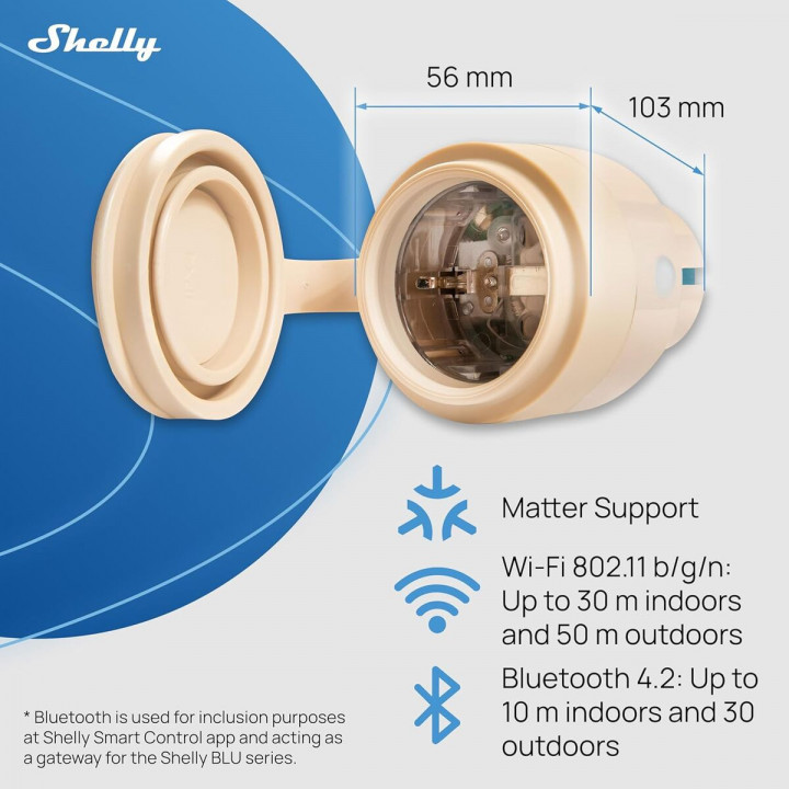 Smart Plug Shelly S3PL-20112EU Wi-Fi