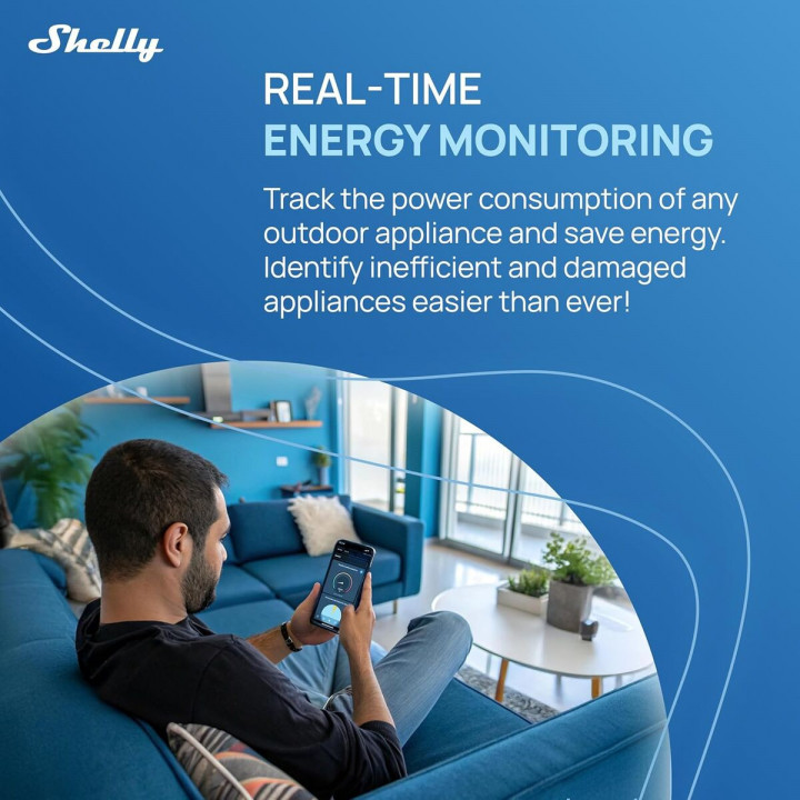 Slim Stopcontact Shelly S3PL-20112EU Wi-Fi