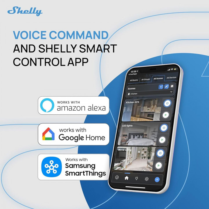 Slim Stopcontact Shelly S3PL-20112EU Wi-Fi